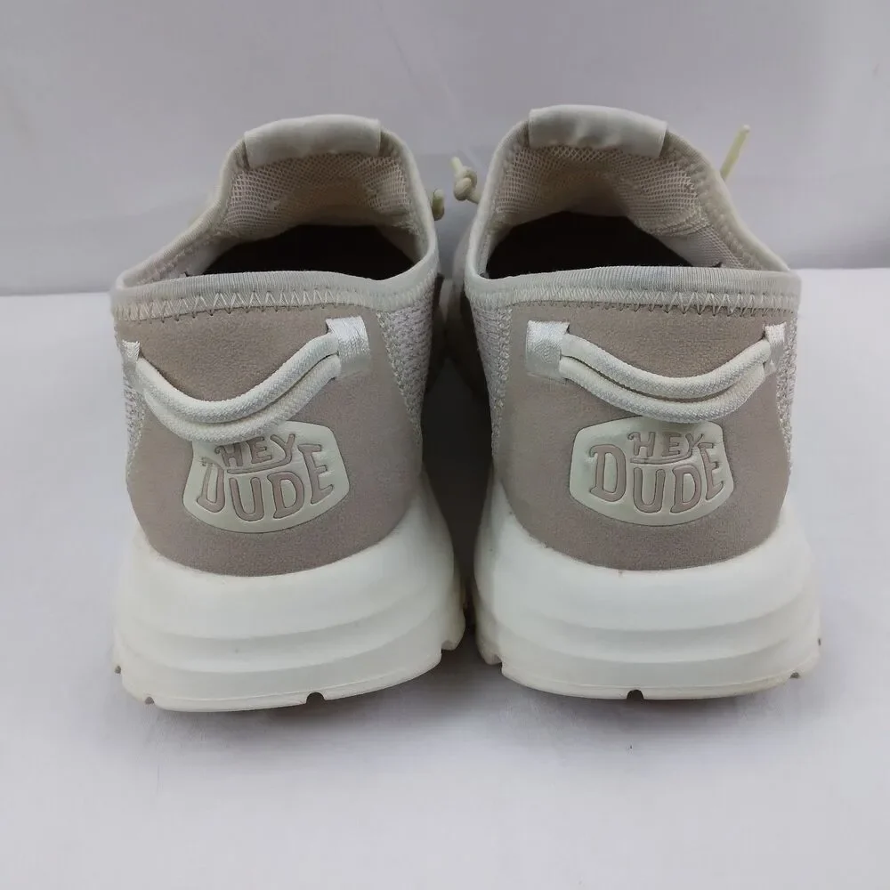 Hey Dude Sirocco Slip On Shoes Sneakers Neutral Beige Comfort Casual Women's 7